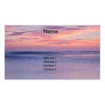 Sunset on a beach business card templates