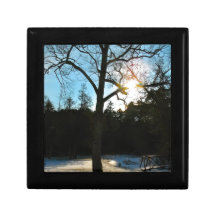 Sunset on a Winters Day Keepsake Box