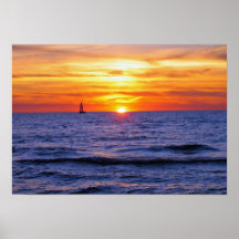 Sunset on Lake Michigan 2 Print