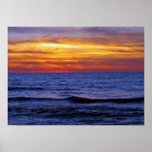 Sunset on Lake Michigan 3 Poster