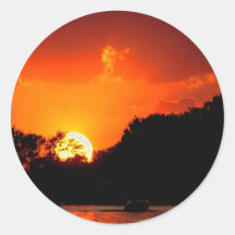 Sunset on the Chain of Lakes Sticker
