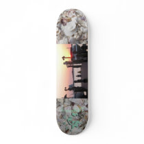 Sunset On The Docks Skate Deck