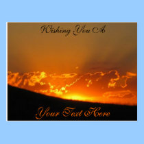 Sunset On The Horizon *Customizable* Postcard postcards