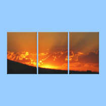 Sunset On The Horizon Wrapped Canvas canvas prints