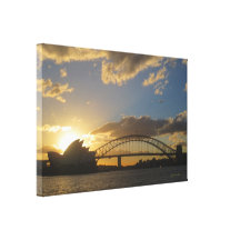 Sunset on the Opera House Gallery Wrapped Canvas