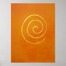 Sunset Orange Infinity Golden Spiral Philip Bowman Print