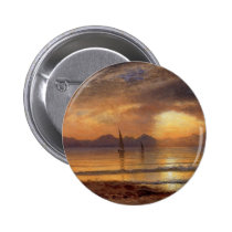 Sunset over a Mountain Lake - Albert Bierstadt buttons