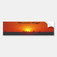 Sunset over Alexandria Egypt Bumper Sticker