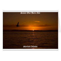 Sunset Over Burra Isle Greeting Cards