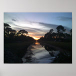 sunset over canal print