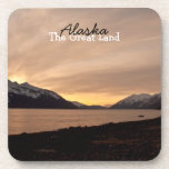 Sunset Over Cannery Bay; Alaska Souvenir Beverage Coasters
