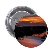 Sunset Over Florida Marsh Pinback Button
