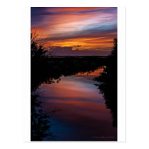 Sunset Over Florida Marsh Post Cards