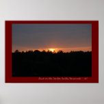 Sunset over Glen Echo Lake, Charlton, MA Print