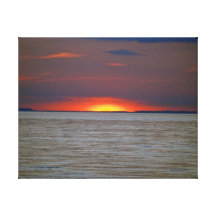 Sunset Over Lake Canvas Prints