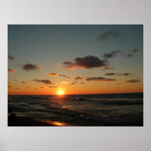 Sunset over Lake Michigan Posters