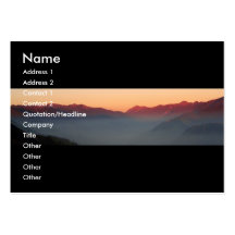 Sunset Over Mountains/Poetry by Skye Ryan-Evans Business Card
