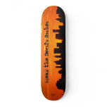 Sunset Over New York City, Manhattan Skate Board