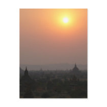 Sunset over Old Bagan, Myanmar Post Cards