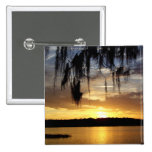 Sunset over Paynes Prairie Lake Pinback Buttons