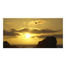 Sunset over Rockaway Beach Photo Cards