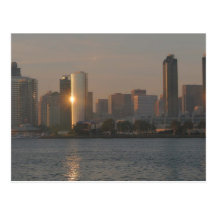 Sunset over San Diego Postcard
