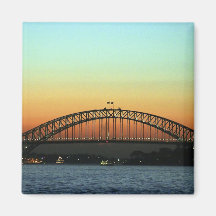 Sunset over Sydney Harbour Bridge, Australia Magnets