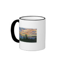 Sunset over the Lake, Adirondack Mts in Mugs