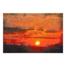 Sunset painting photo art