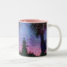 Sunset Palm Abstract Mugs