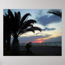 Sunset Palms Poster