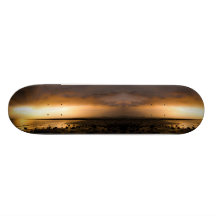 Sunset panoramic sea shore at Meon Beach Skate Boards