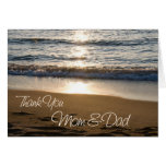Sunset Parents Wedding Day Thank You Card