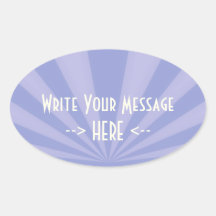 Sunset Rays Blues Oval Sticker