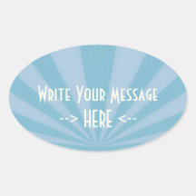 Sunset Rays Teal Blue Sticker