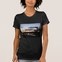 Sunset reflecting on Snake River by Payette, Id T-shirts