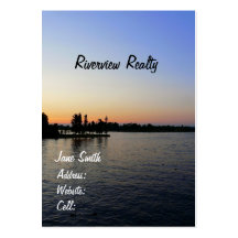 Sunset/Riverview-Real Estate Company Business Cards