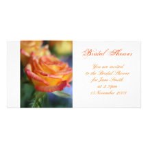 Sunset Rose - Bridal Shower Invitation Customized Photo Card