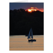 Sunset sail 090 card