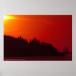 sunset Sail at Ocracoke Island Posters