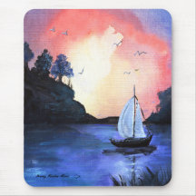 Sunset Sail mousepad
