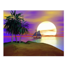 Sunset Sail Postcard