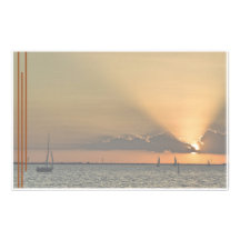 Sunset Sail Stationary Stationery