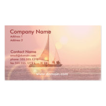 Sunset Sailboat Business Card