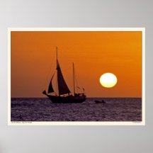 Sunset Sailing - Key West Florida Poster
