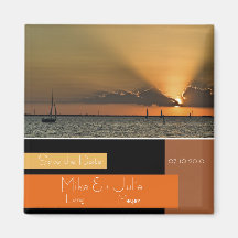Sunset & Sails Save the Date Magnet