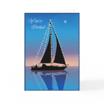 Sunset Sails with Holiday Lights