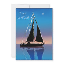 Sunset Sails with Holiday Lights