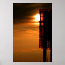 Sunset Silhouette Architecture Photograph for Sale Poster