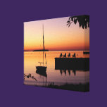 Sunset Silhouette Wrapped Canvas canvas prints